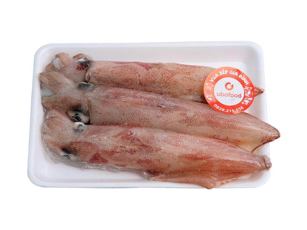  Mực ống size 4 con khay 1kg 