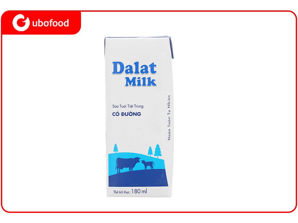 Sữa Tươi Tiệt Trùng Có Đường Dalatmilk  180ml