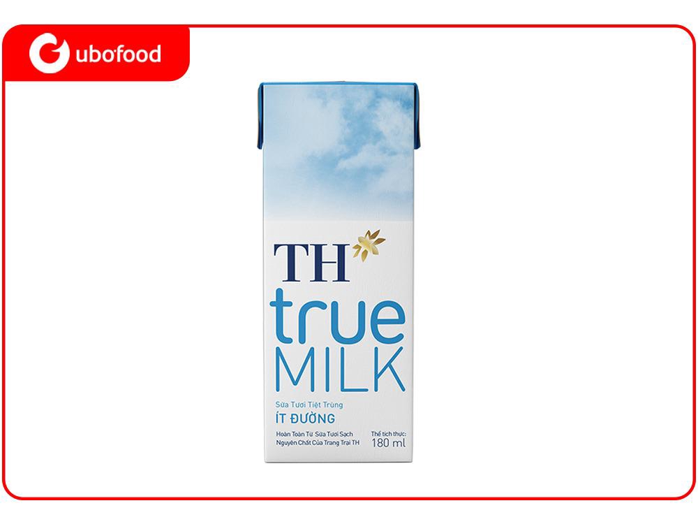 Sữa Tươi Tiệt Trùng  Ít Đường TH true MILK 180ml