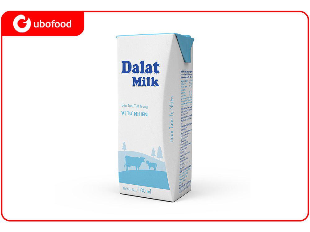 Sữa tươi tiệt trùng nguyên chất Dalatmilk 180ml