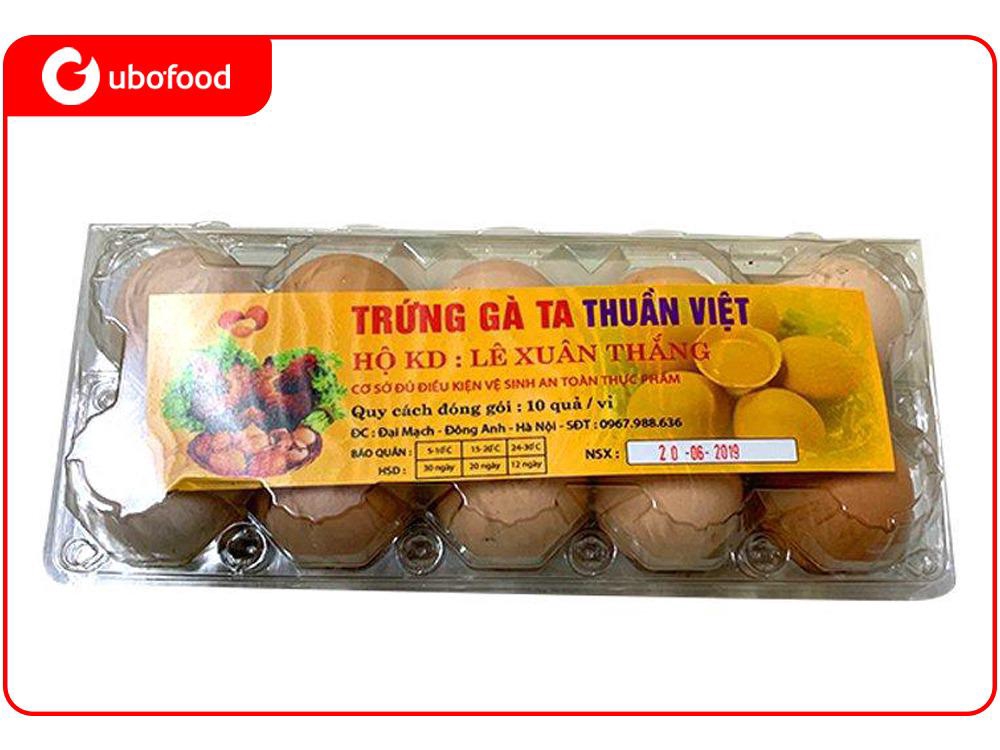 Trứng gà ta Thuần Việt hộp 10 quả